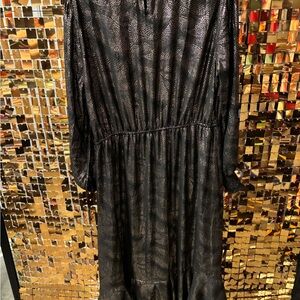 Gibson Shimmering Black Long Sleeve Dress